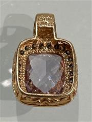 LeVian 14K Rose Gold Chocolate Diamond Amethyst Necklace Pendant